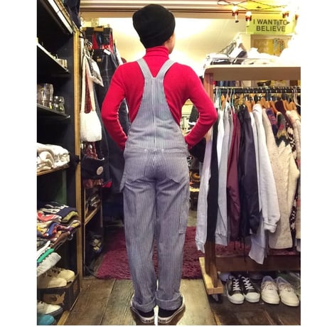 [USED] Euro vintage ヒッコリーオーバーオール