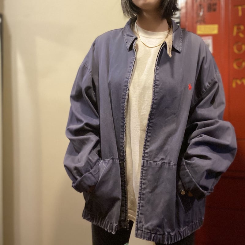 USED] POLO Ralph Lauren 色褪せネイビーのスイングトップ | gard