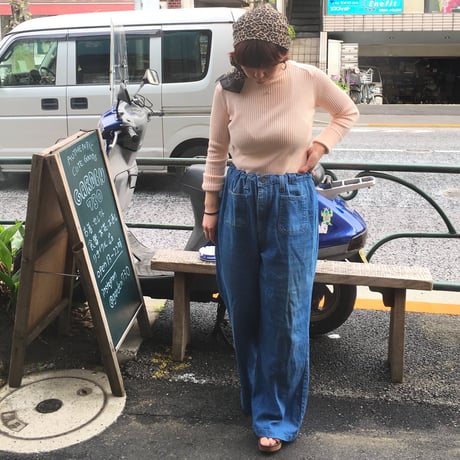 [USED] ヌーディーカラーのリブニット