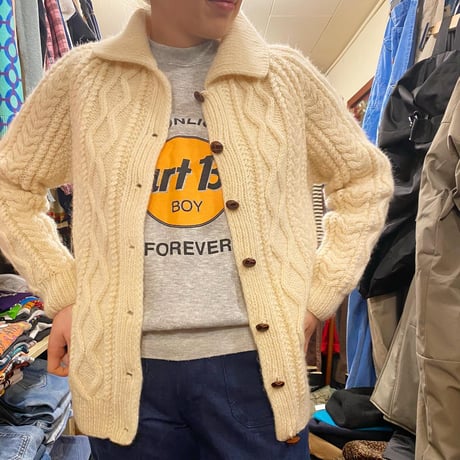 [USED] ケーブル編み カーディガン