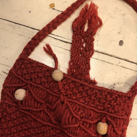 [USED] RED KNIT♡フリンジ ショルダー