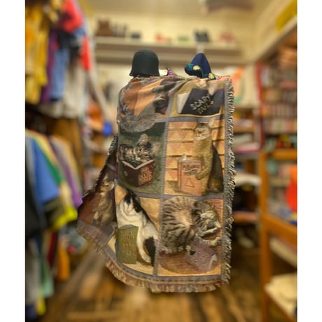[USED]  Vintage ねこちゃん ジャガード ラグ