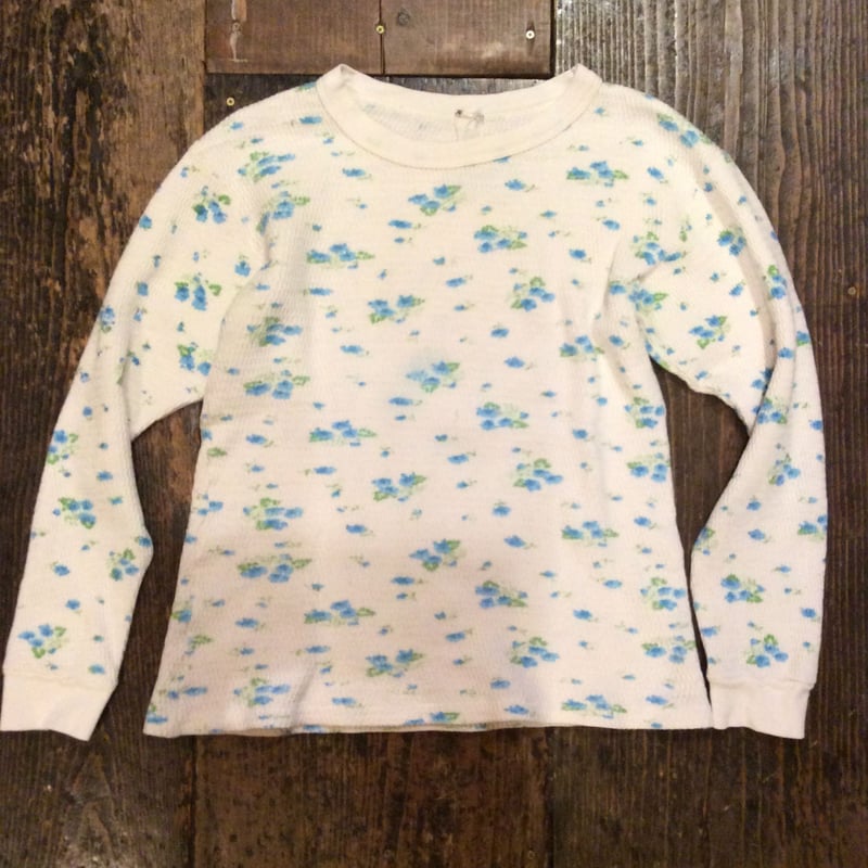 vintage  サーマル flowers USED] VINTAGE COTTON フラワーサーマル | garden730