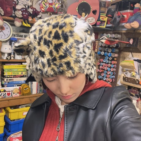［USED] kids VINTAGE ANIMAL HAT🐅🖤