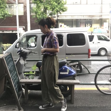 [USED] ハーフボタン B.D. チェック シャツ