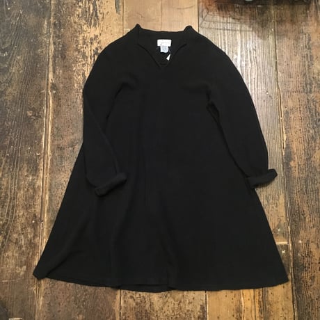 [USED] BLACK パイル地ワンピース