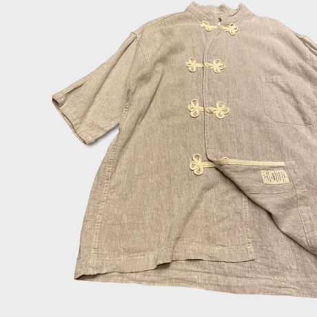 [SELECT] 40's LINEN China SHIRTS Re-pro ハーフスリーブ