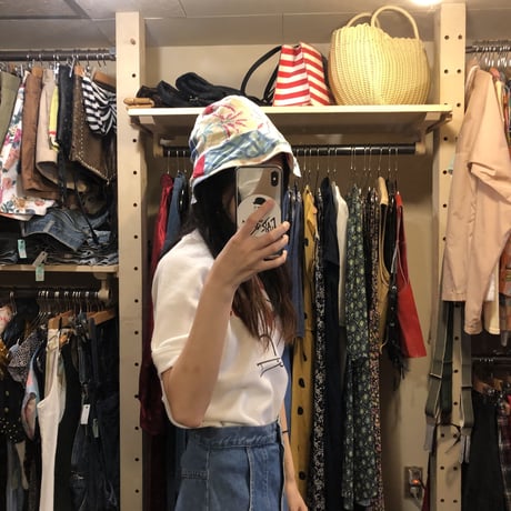 [USED] FLOWER REVERSIBLE HAT♡
