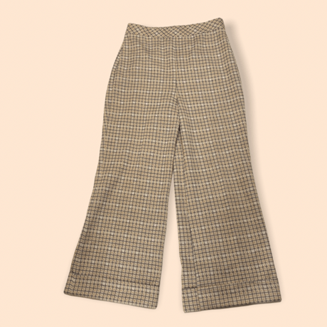 [USED] チェック柄♡70's POLY PANTS
