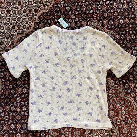 [USED] VINTAGE 花柄ワッフルTee🌷