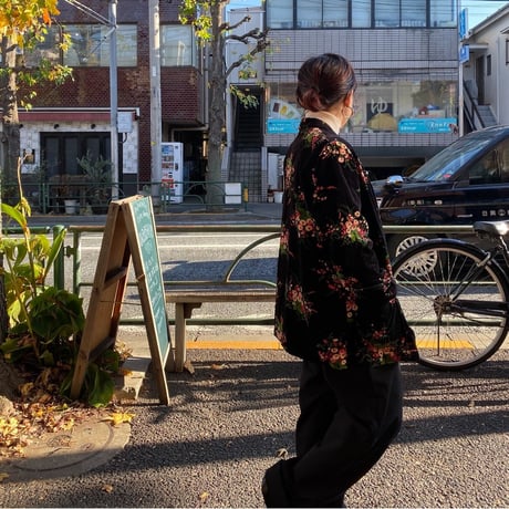 [USED] 花柄 ベロアJACKET