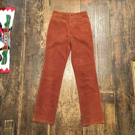 [USED] High-waist オレンジコーデュロイPANTS