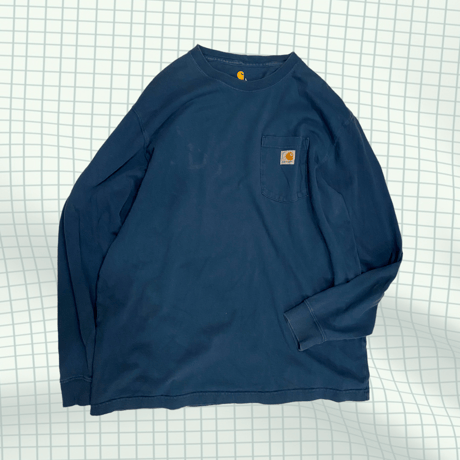 [USED] carhartt ロンTee  "BLUE"
