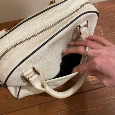 [USED] "agnes b." レザーボストンバッグ