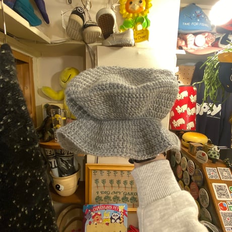 [USED] グレーのニットハット
