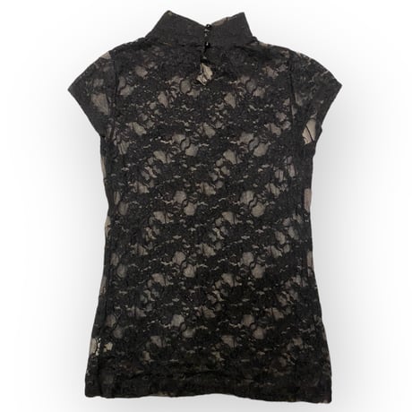 [USED] Black lace ハイネックTOPS