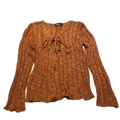 [USED]autumn color レースアップKNIT