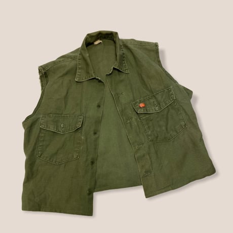 [USED] vintage US ARMY 袖CUT OFF