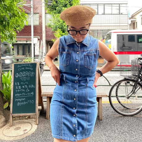[USED] "GUESS JEANS" DENIM ONE-PIECE💙