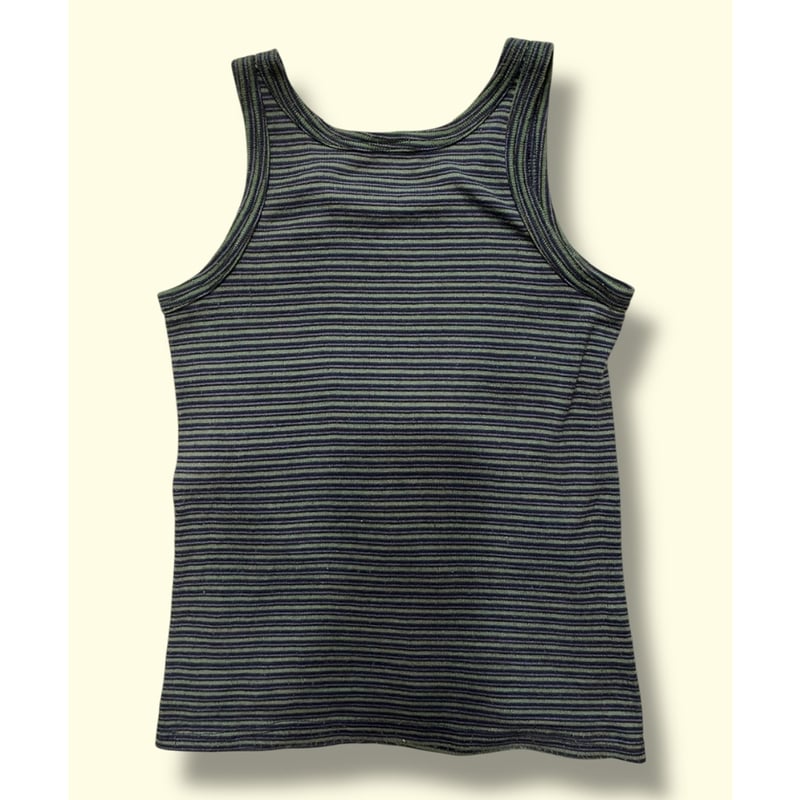 argue ボーダー タンクトップ グレー ORGANIC COTTON HEMP BORDER T-SHIRTS/GRAY | ARGUE