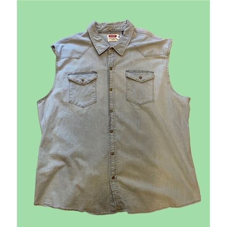 [USED] Wrangler cutoff デニムシャツ 3XL