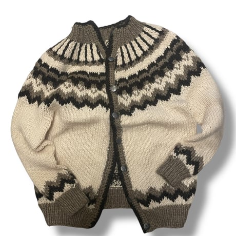 [USED] Wool ノルディック柄 カーディガン
