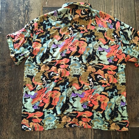 [USED] C&A 柄 レーヨンシャツ