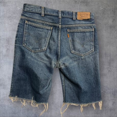 [USED] Euro Levi's CUTOFF DENIM SHORTS orange tab🍊