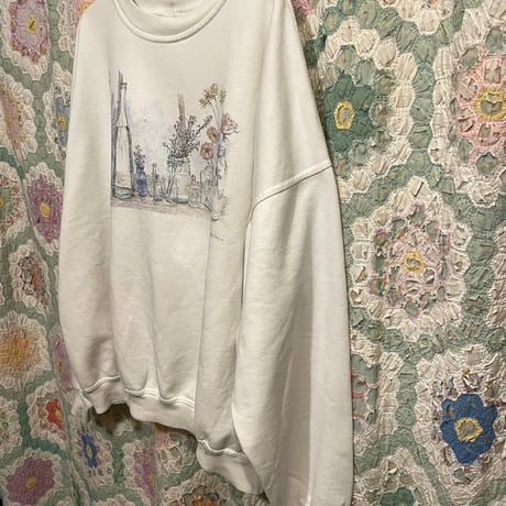 [USED] お花 プリント 白 SWEAT 🌷
