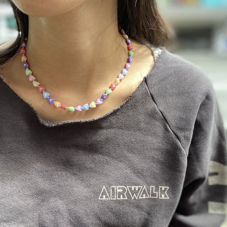 [SELECT] ラムネみたいなハートのビーズnecklace