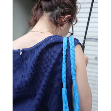 [USED] メッシュノースリーブ　ロングワンピース💙