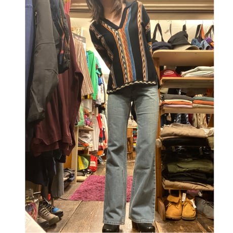 [USED]ネイティブ柄　薄手KNIT