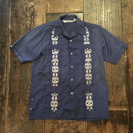 [USED] 渋めブルー キューバシャツ