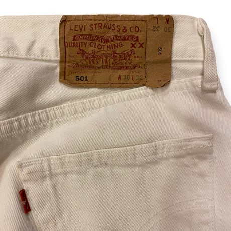 [USED] Levi's 501 WHITE🤍made in POLAND