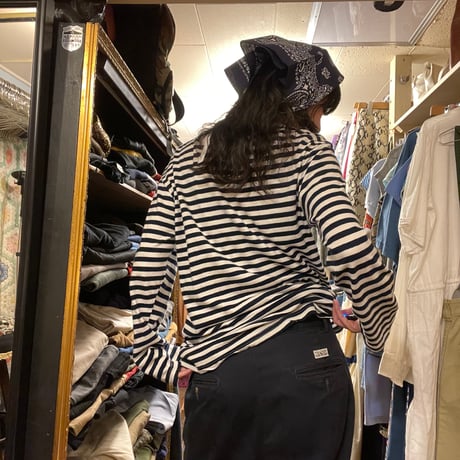 [USED] Midnight NAVY♡ボートネックTOPS