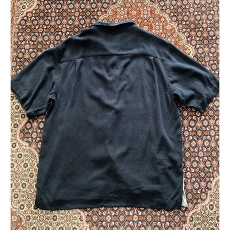 [USED] Two-tone SILK 開襟シャツ  🖤