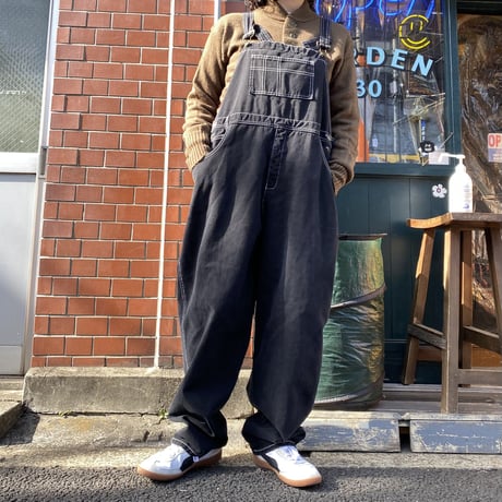 [USED]  made in U.S.A.👣 BLACK OVERALL