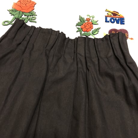 [USED] BLACK ギャザースカート