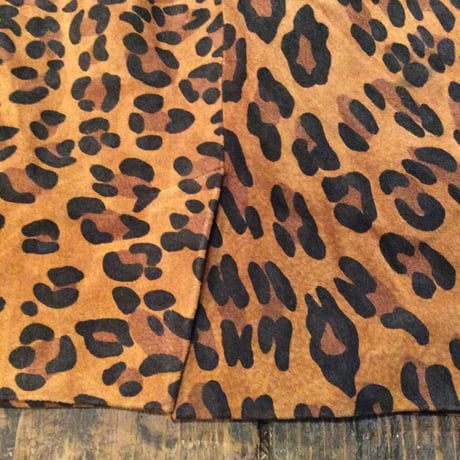 [USED]Real leather レオパード柄スカート