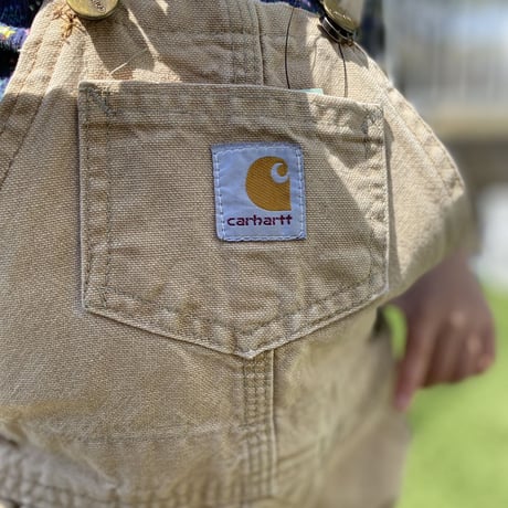 [USED] -KIDS- carhartt over all  BEIGE
