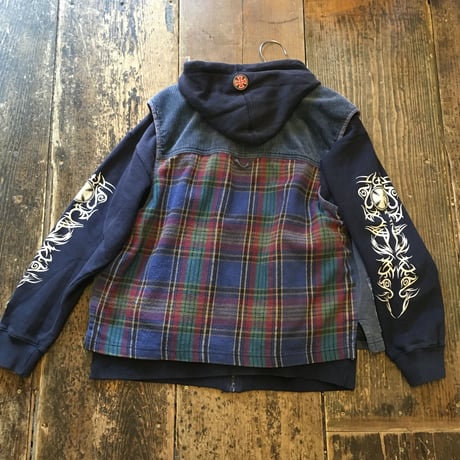 [USED] パッチワーク ネル ベスト♡ Made in U.S.A.