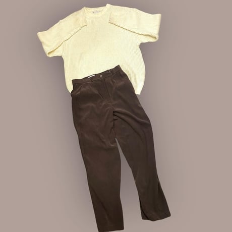 [USED] ブラウン fake SUEDE PANTS