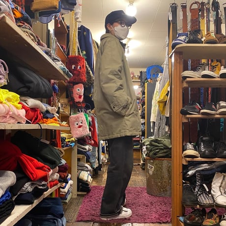 90's Stussy!ステンカラーのハーフコート