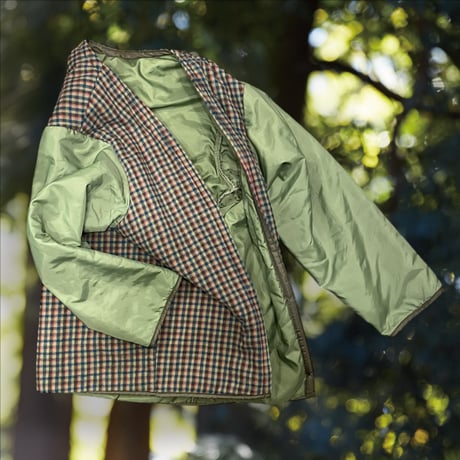 [USED] PRIMALOFT® オリーブ x チェック の ライナー JKT