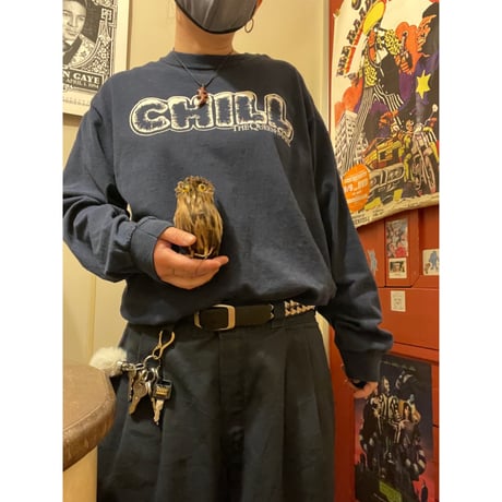 [USED] "CHILL" Good print ロンT