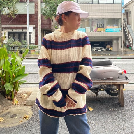 [USED] ざっくり♡ボーダー ACRYL KNIT