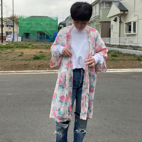 [USED] 花柄シースルーガウン  🌹