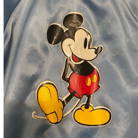 [USED] KIDS  vintage Mickey サテンスタジャン🩵