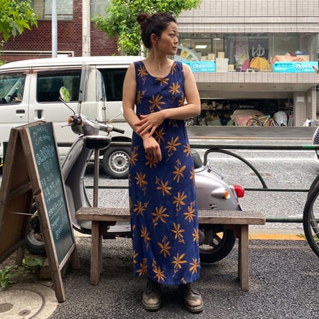 [USED] 花柄レーヨンワンピース