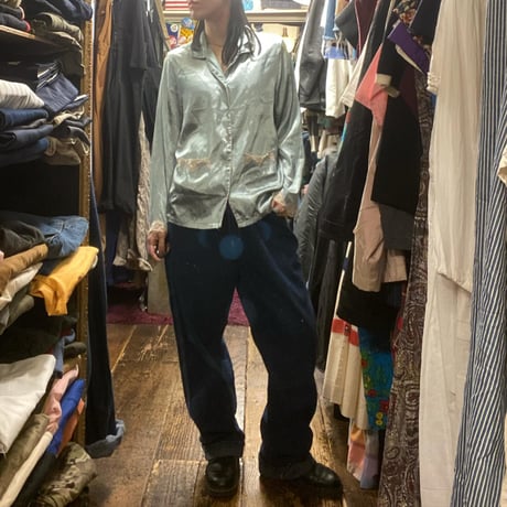 [USED] サテン パジャマシャツ